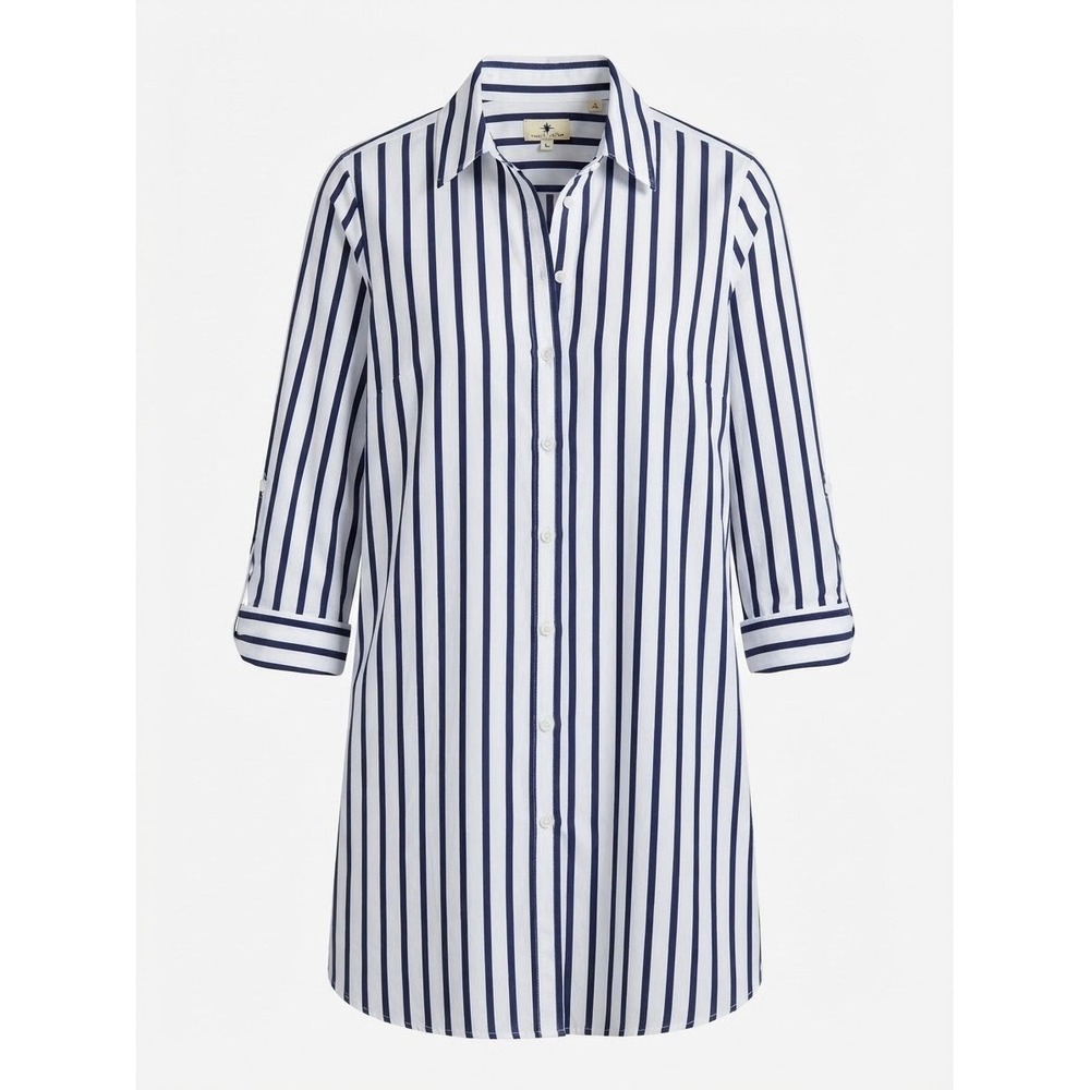Tuckernuck M Striped Cotton Dress Coastal Preppy Fall Pockets Designer Chic